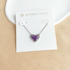 Kendra Scott Necklace | Ari Heart | Silver Amethyst